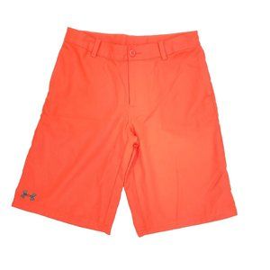 Under Armour UA Boardshorts Boys Youth Large Bright Blaze Neon Orange Loose Fit